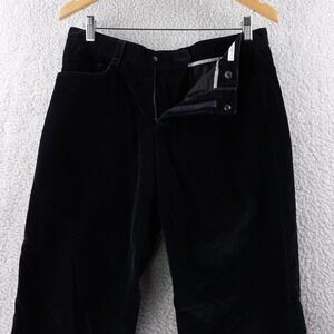 Versace Collection Black Corduroy Designer Pants Men‎ Size 48x30 Flat Front